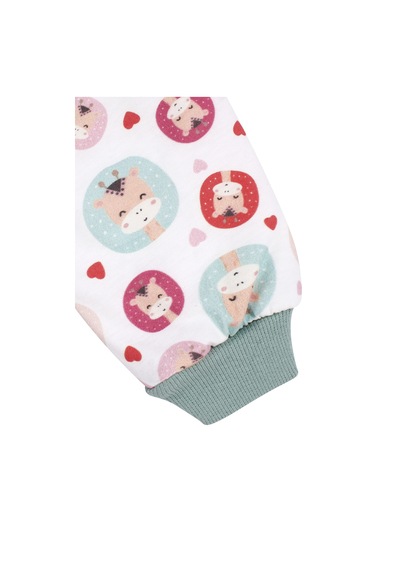 Bebegen Unisex Yeşil Biyeli Zürafa Desenli Uyku Tulumu Çok Renkli