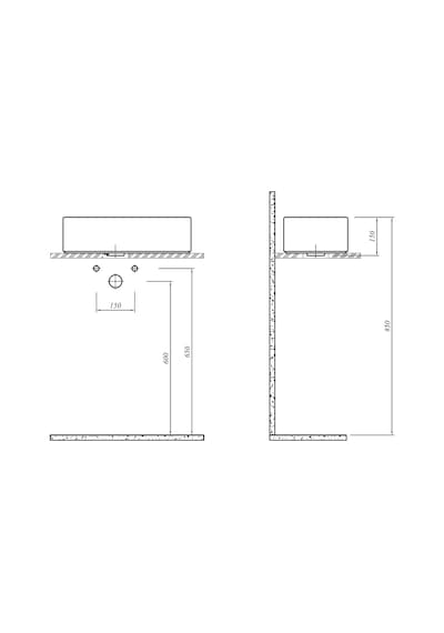 Kale Eternal Tezgah Üstü Lavabo 50 x 25CM 7113459800