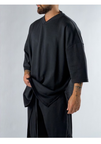 Cocopelli Oversize Tasarım Siyah Erkek Sweat Coc3387