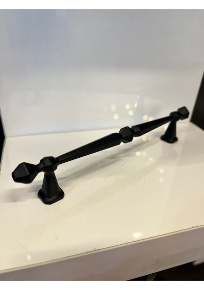 Napoli Metal Kulp 96mm Mat Siyah Dolap Kapak Modern Tv Ünite Çekmece Mobilya Komidin Mat Siyah