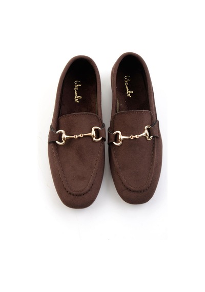 Bambi Kahve Kadın Loafer Ayakkabı K01671057872 Kahve
