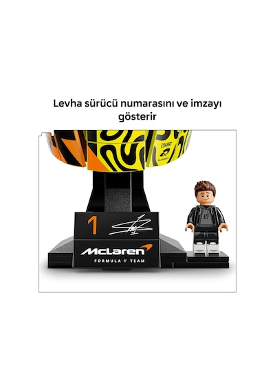 LEGO® Editions McLaren Mastercard F1® Team Lando Norris Kaskı 43023 - 14+ için Minifigür İçeren Oyuncak Yapım Seti (793 Parça)