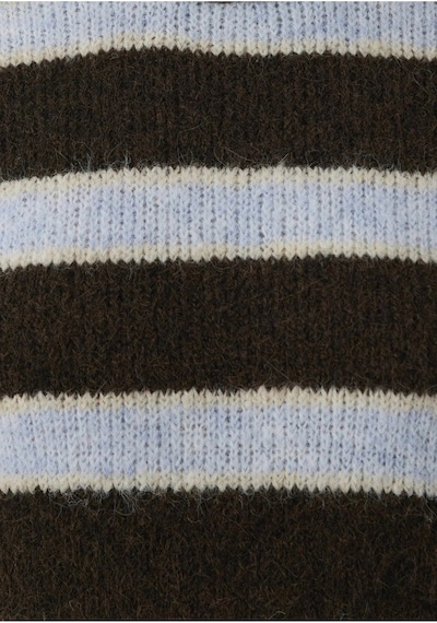 Uzun Kollu Kazak Chambray Blue Stripe Mavi