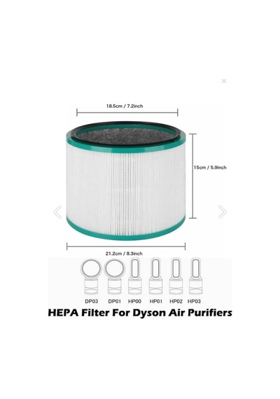 Dyson Dp01 / Dp03 / Hp01 / Hp02 Uyumlu Hepa H13 + Aktif Karbon Filtre Yüksek Verimli Yedek Filtre Seti Diğer