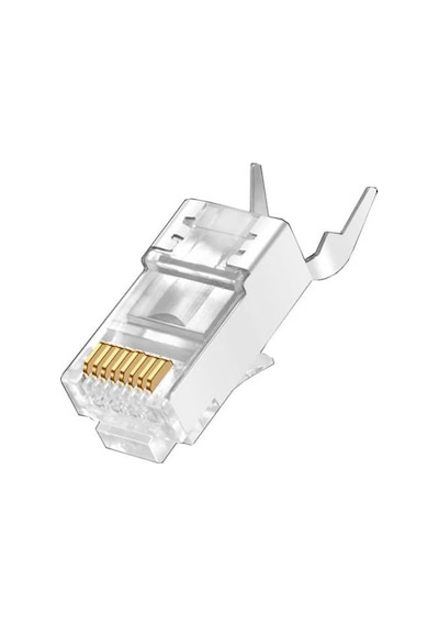 Cat7 Cat6A EZ Yeni Nesil RJ45 Delikli Metal Konnektör - 100 Adet