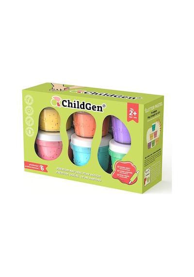 ChildGen 125 Gr 6'lı Pastel Oyun Hamuru Seti