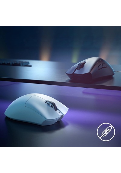 Deathadder V3 Pro - Hafif Kablosuz Ergonomik Espor Faresi 64g Hafif Tasarım, Focus Pro 30k Optik Sensör, Fare Anahtarı Gen-3, Hyperspeed Kablosuz Beyaz