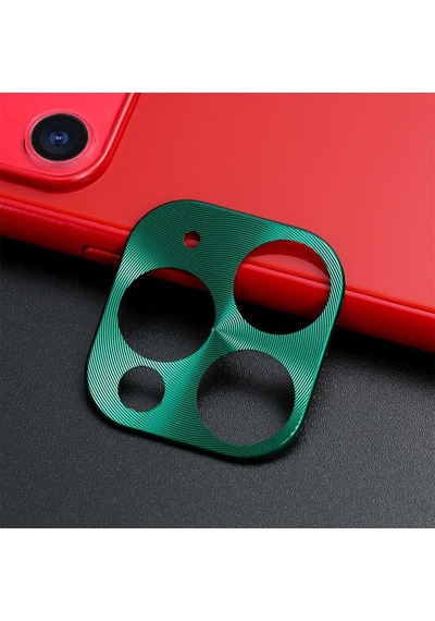 Apple Uyumlu iPhone 11 Pro Max Zore Metal Kamera Koruyucu-Yeşil Yeşil