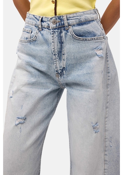 it's basic Kadın Kot Renk 12s6-3 Mid Rise Baggy Barrel Fit Denim Jean