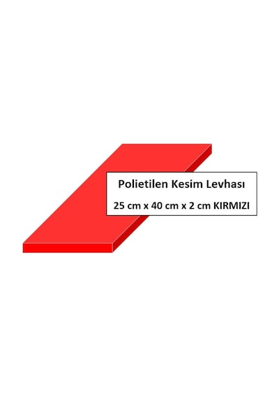 40X60X4 Polietilen Kesim Levhası Kırmızı