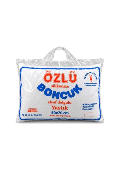 1 Adet Dolgun Boncuk Silikon Yastık 900gr Beyaz
