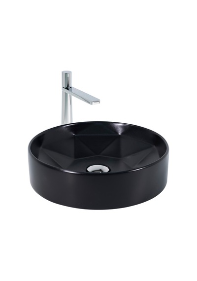 Paluci Diamond Matt Black Çanak Lavabo Sırlı