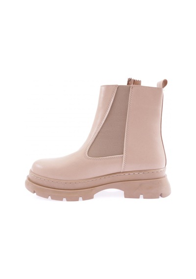 Dgn Pm127-k86 Yanlari Fermuarli Yuvarlak Burun Kadin Bot PM127-K86-1211-R13046 Bej
