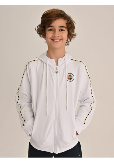 Fenerbahçe Beyaz Tribün Basic Çocuk Sweatshirt