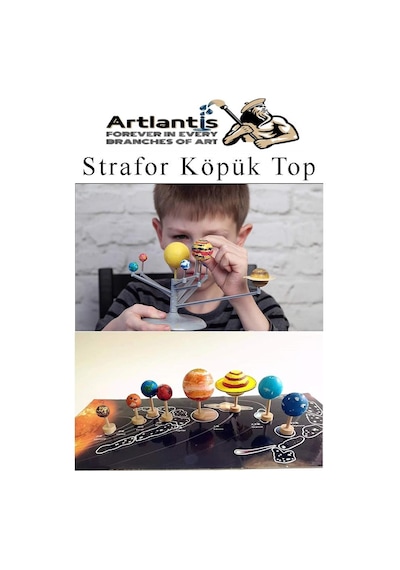 Güneş Sistemi Maketi İçin Strofor Köpük Top 22 Adet Yuvarlak Strafor Top Küre Okul Deney Köpük Toplar