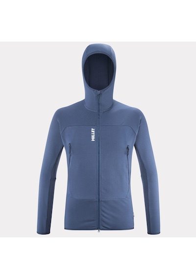 Millet Fusıon Grıd H Erkek Kapşonlu Polar Ceket Tam Fermuarlı Mıv9024 Mıv.n0395 Mavi