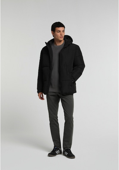 Colin's Colins Regular Fit Kapüşonlu Düğmeli Astarlı Erkek Siyah Mont Cl1076315 Q1.v1 Blk