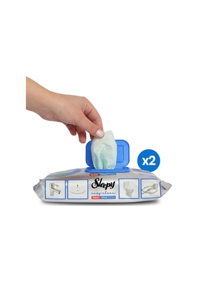 Sleepy Easy Clean Süper Kireç Sökücü Yüzey Temizlik Havlusu&mendili 2x30 60 Yaprak Beyaz