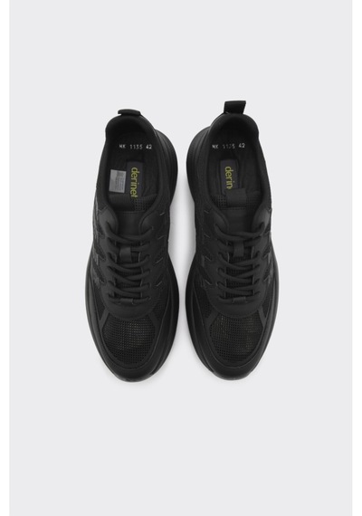 Derinet Comfort Taban Erkek Sneaker Siyah Gri Siyah Gri