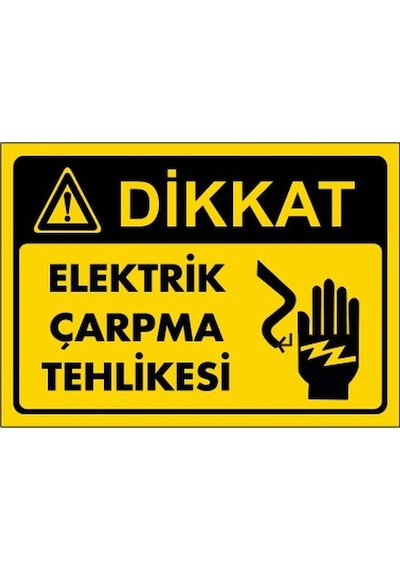 Elektrik Çarpma Tehlikesi Uyarı Levhası 272