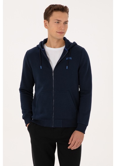 U.S. Polo Assn. Erkek Regular Fit Lacivert Şardonlu Örme Hırka 50313755-VR033