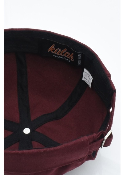 Külah Bordo Hiphop Docker Şapka %100 Pamuk Katlamalı Cap Bordo-Standart