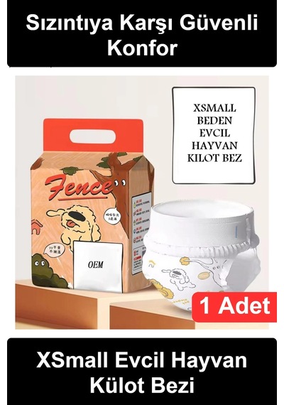 Köpekkilotu Evcil Hayvan Külot Bez Xsmall Beden Ultra Emici Hızlı Kuruyan Sızdırmaz Elastik Cırtlı