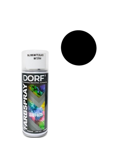 Dorf Mat Siyah Sprey Boya Siyah Vernikli Akrilik Ral9005 400Ml