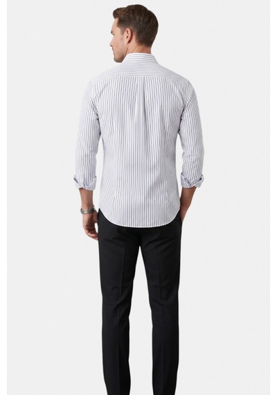 Deep Sea Deepsea Beyaz Slim Fit Çizgili Kolay Ütülenebilir Erkek Gömlek Modern Şık Yeni Sezon Gömlek 2602001 Deep Sea Deepsea Beyaz Slim Fit Çizgili Kolay Ütülenebilir Erkek Gömlek Modern Şık Yeni Sezon Gömlek 2602001