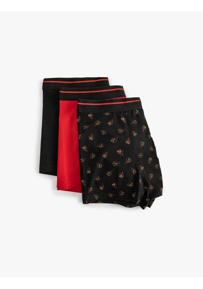 Koton 3'Lü Boxer Seti Minimal Baskılı Beli Lastikli Çok Renkli Bordo Desenli 5Wlm90010Mk Bordo Koton 3'Lü Boxer Seti Minimal Baskılı Beli Lastikli Çok Renkli Bordo Desenli 5Wlm90010Mk Bordo