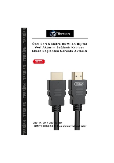 Özel Seri 5 Metre Hdmı 4k Dijital Veri Aktarım Bağlantı Kablosu Ekran Bağlantısı Görüntü Aktarıcı