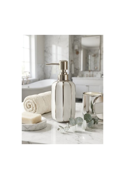 Porselen Sıvı Sabunluk - Lüks Banyo Ve Mutfak Sabunluk - 350 Ml Beyaz - 887962492 Beyaz