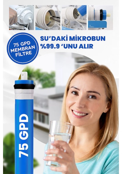 Mineral Filtreli Kapalı Kasa Su Arıtma Cihazı 6 Lı Filtre Seti
