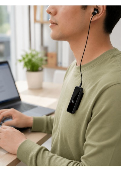 Klipsli Tek Kulaklıklı Kablosuz Bluetooth Kulaklık Dijital Ekranlı Taşınabilir Model Belirtilmemiş