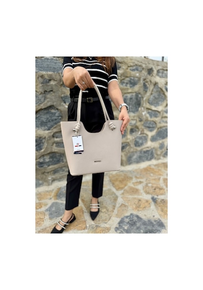 Just Polo Kadın Yeni Sezon Yumuşak Deri Lüks El Çantası Shopper Taş 53889224