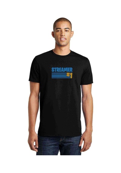 Fortnite Streamer Fortnıte Baskılı Siyah Erkek Tshirt