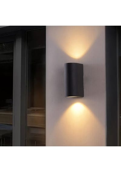 Çift Yönlü Duvar Aplik Iç Ve Dış Mekan Aydınlatma Ampul Dahil! (540894830) Siyah