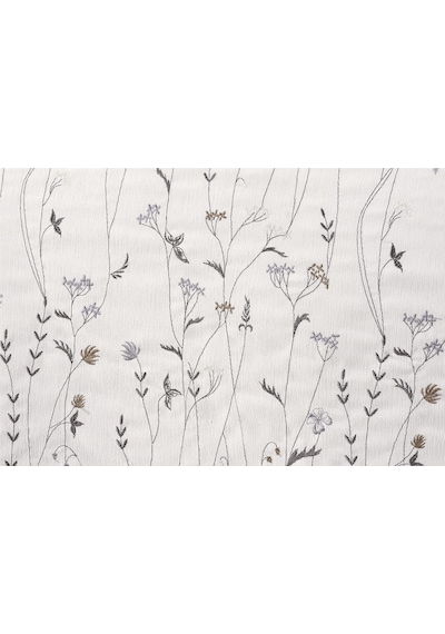 Bohem Çiçekli 4 Parça Gri Pike Takımı 240 X 260 Cm Gri