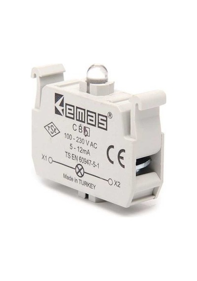 Emas CBB Yedek LED'li 100-230V AC Beyaz Sinyal Blok