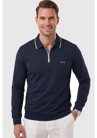 Deepsea Erkek Slim Fit Tüylenmeyen Fermuarlı Polo Yaka Lacivert Sweatshirt Yumuşak Dokulu Sweat 2708517 Deepsea Erkek Slim Fit Tüylenmeyen Fermuarlı Polo Yaka Lacivert Sweatshirt Yumuşak Dokulu Sweat 2708517