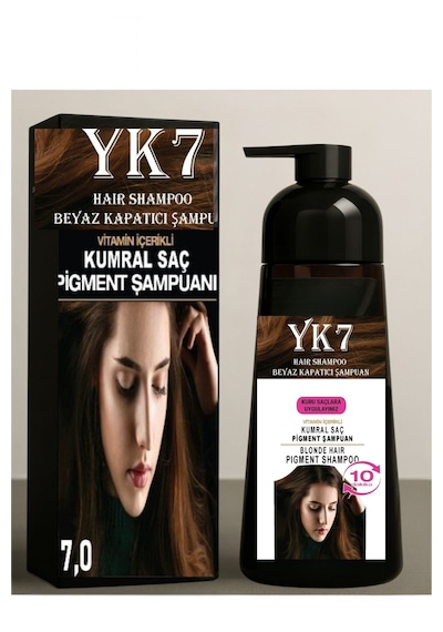 Yk7 Kozmetik Yk7 Kumral 7.0 Beyaz Kapatıcı Şampuan 300 Ml.