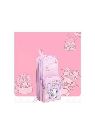 Sanrio Kuromi Kalem Kutusu Sevimli Büyük Kapasiteli Su Geçirmez Dayanıklı Kalem Çantası