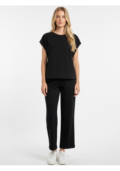 Xint Siyah Pamuk Dokulu Oversize Bluz 602588