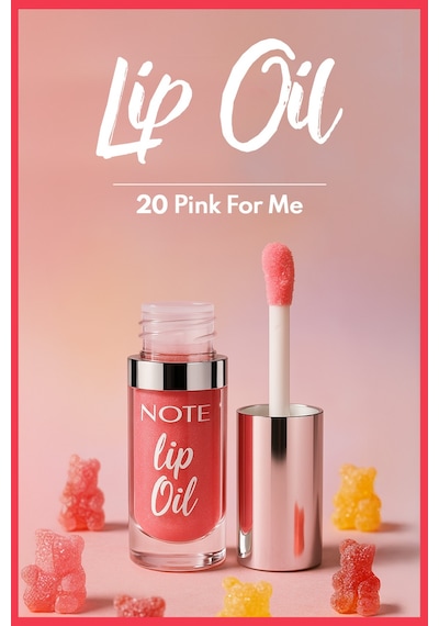 Note Cosmetique Lip Oil Nemlendirici ve Parlatıcı Dudak Bakım Yağı - 20 Pink For Me - Pembe