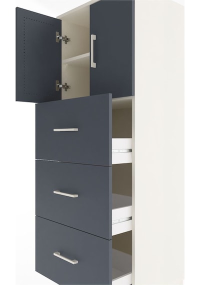 Hyperion Dolap 2 Raflı 3 Çekmeceli 2 Kapaklı 60x44x163 Aytaşı... Aytaşı