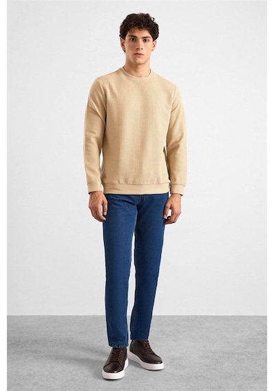 Süvari Bej Regular Melanjlı Baskısız Waffle Bisiklet Yaka Cepsiz Düz Sweatshirt Sw2013700027-bj3 Süvari Bej Regular Melanjlı Baskısız Waffle Bisiklet Yaka Cepsiz Düz Sweatshirt Sw2013700027-bj3