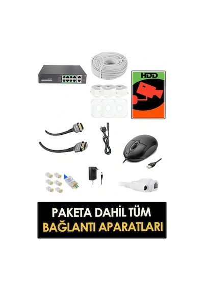 8 Kameralı Ip Set 500gb 9090 5mp Mikrofonlu Hd Gece Renkli Güvenlik Kamerası Sistemi -cepten İzle 8 Kameralı Ip Set 500gb 9090 5mp Mikrofonlu Hd Gece Renkli Güvenlik Kamerası Sistemi -cepten İzle