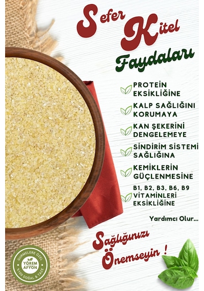 Yörem Afyon Meşhur Siirt Mutfakların Altın Tohumu Anadolu Kadınlarının Gizli Lezzeti Hakiki Sefer Kitel 500gr.