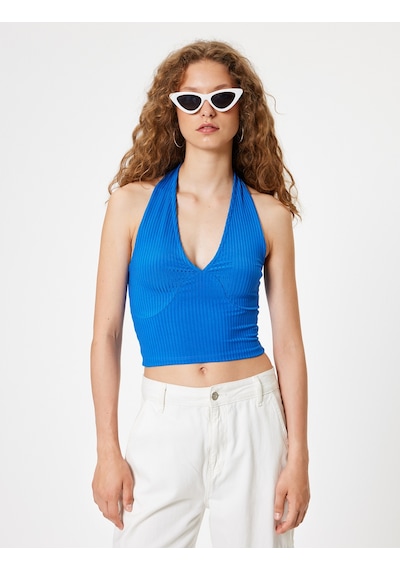Koton Halter Yaka Atlet Kolsuz Crop Dikiş Detaylı Kaşkorse Lacivert 4sal30348ık Lacivert Koton Halter Yaka Atlet Kolsuz Crop Dikiş Detaylı Kaşkorse Lacivert 4sal30348ık Lacivert