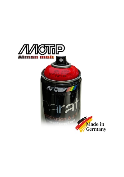 SPREY BOYA MOTİP CARAT RAL 3020 - PARLAK TRAFİK KIRMIZI